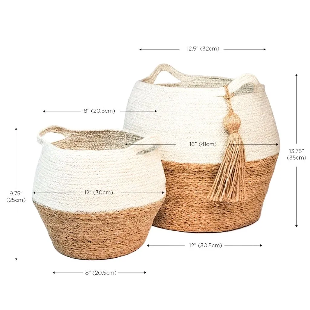2 Handmade and eco-friendly Jar Baskets - Eco-friendly, Fair trade, Handmade, Ethically sourced
