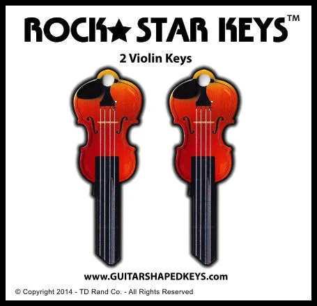 2 pcs. Violin Shaped Rock Star Keys