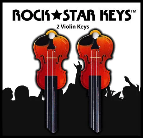 2 pcs. Violin Shaped Rock Star Keys