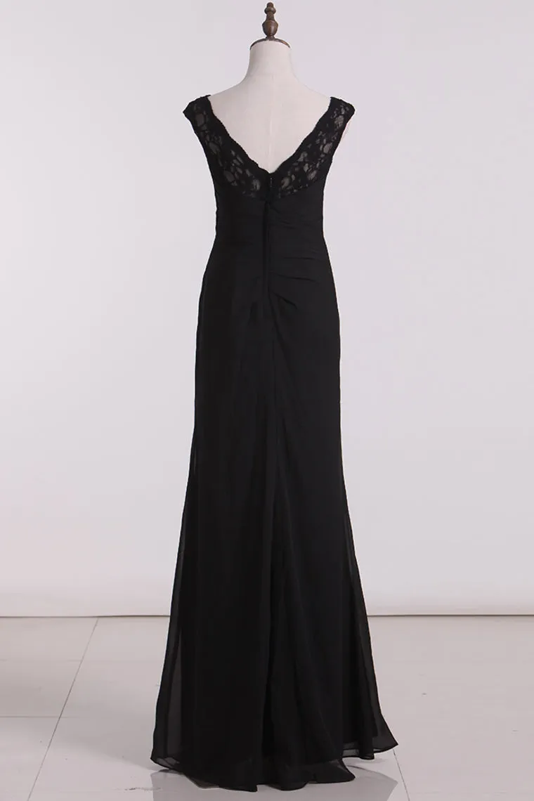 2024 Off The Shoulder Sheath Bridesmaid Dresses With Ruffles Floor Length