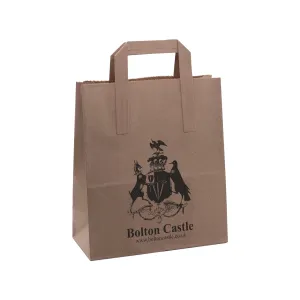 220x110x255mm Brown Taped Digital Printed Carrier Bags