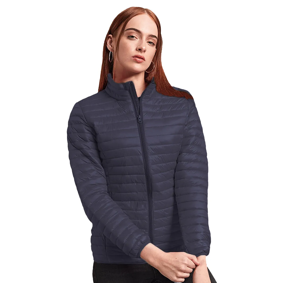2786 Womens/Ladies Tribe Hooded Fineline Padded Jacket