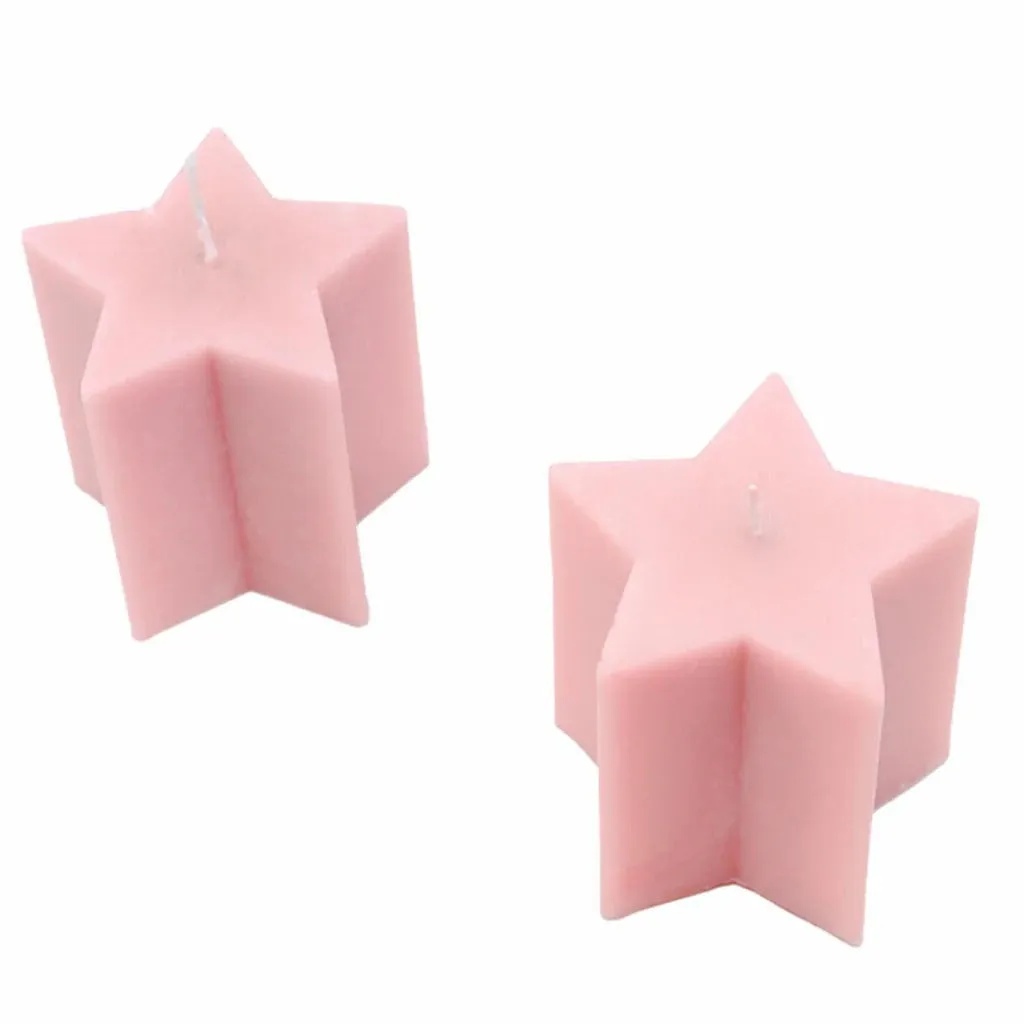 3D Five Pointed Star Polycarbonate Candle Mold DIY Home Decoration Art Fun Craft