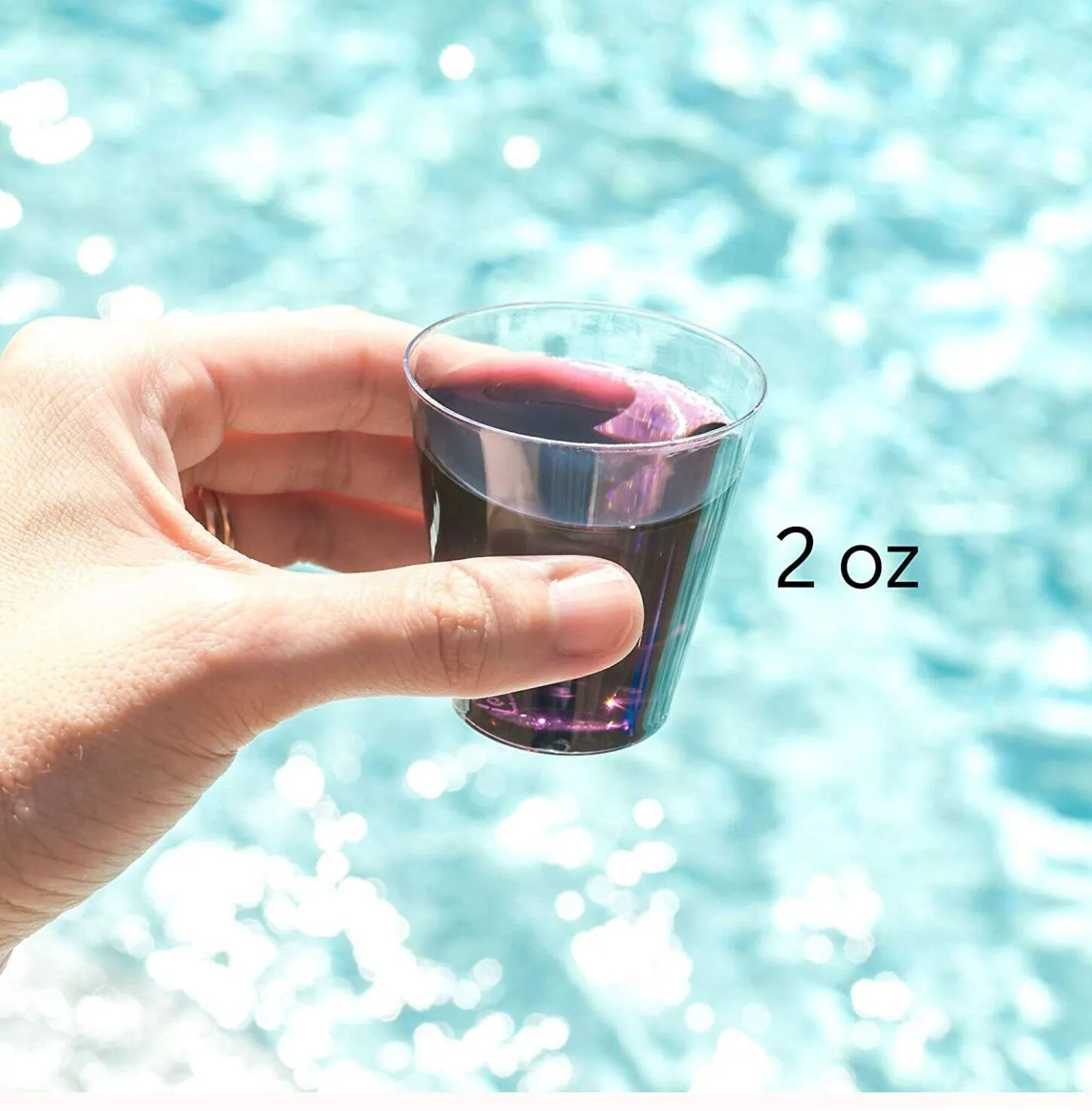 48 PCS Clear Shot Glasses Plastic Disposable Cups Wine Party Catering Bar 2oz