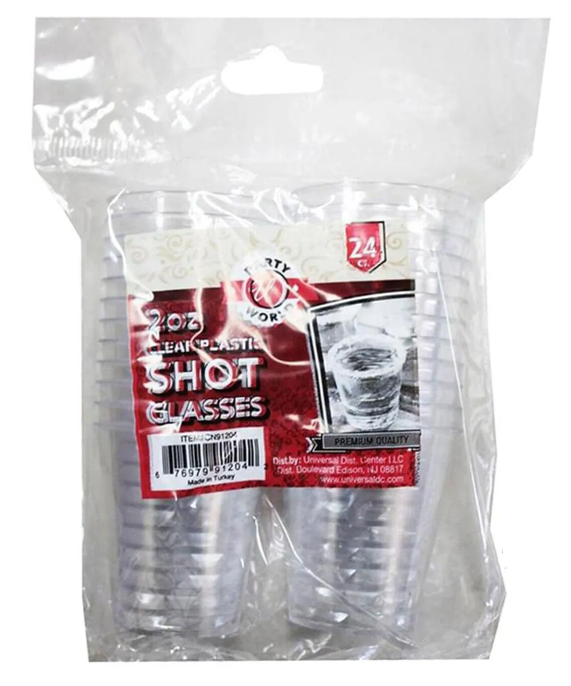 48 PCS Clear Shot Glasses Plastic Disposable Cups Wine Party Catering Bar 2oz