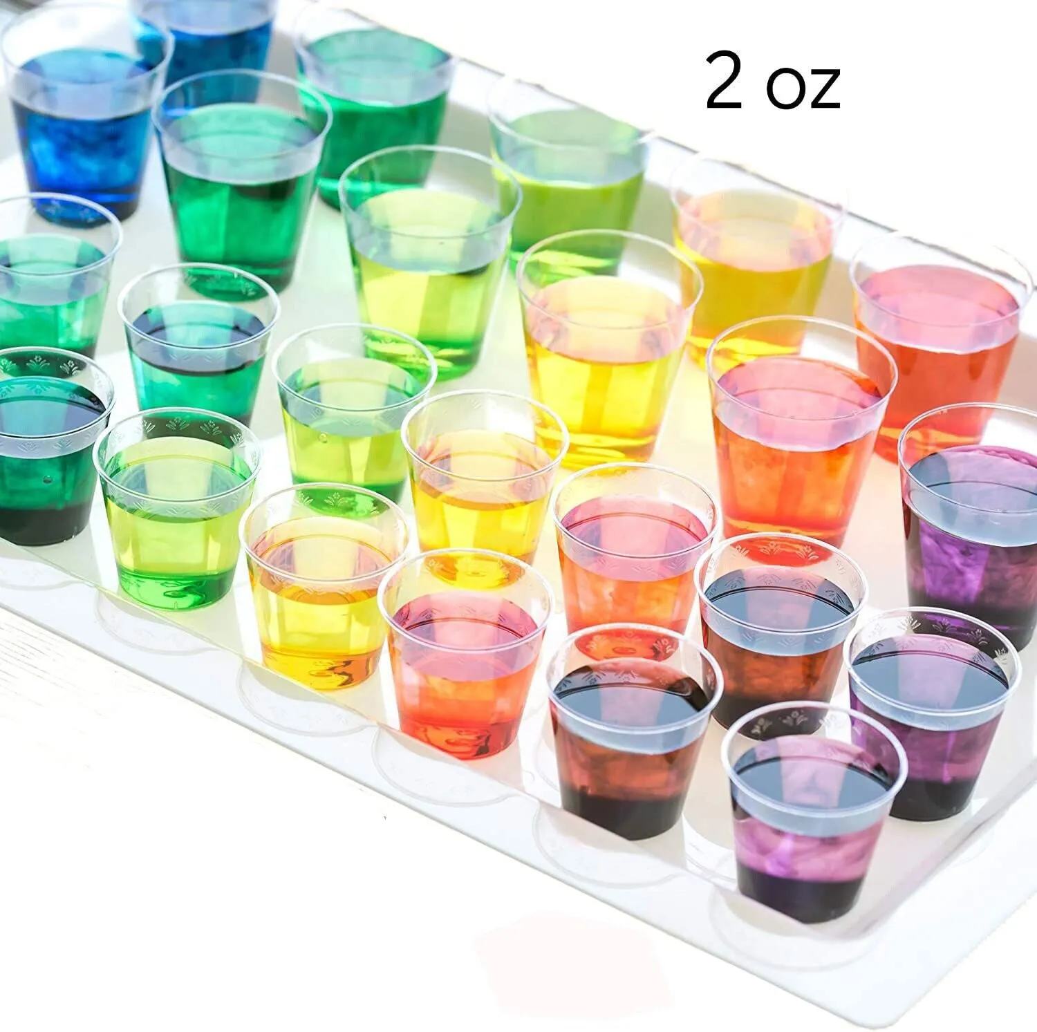 48 PCS Clear Shot Glasses Plastic Disposable Cups Wine Party Catering Bar 2oz