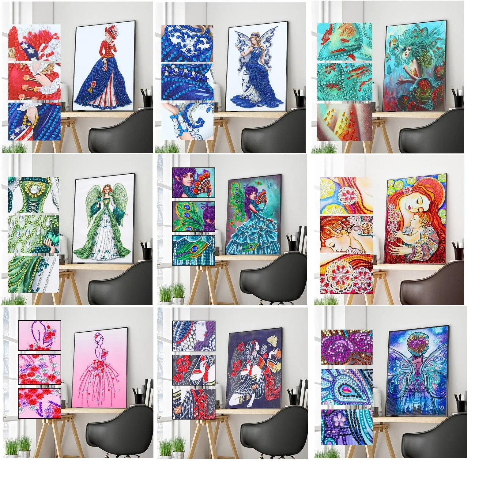 5D DIY-Shaped-Shaped Drill- Beauty Elf 30*40CM
