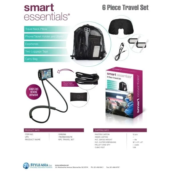 6-Piece Set: Smart Essentials Travel Set