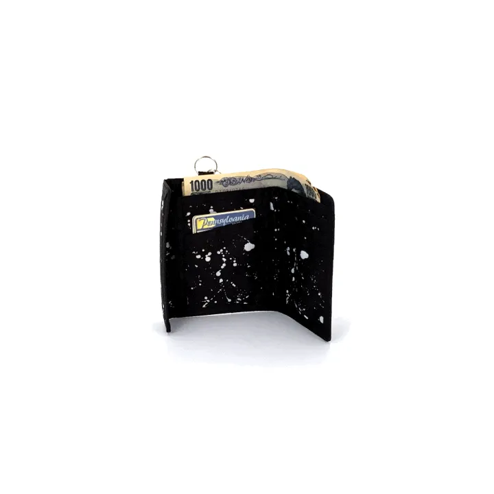 80's Wallet | Bi-Fold RFID |BLACK SPLATTER