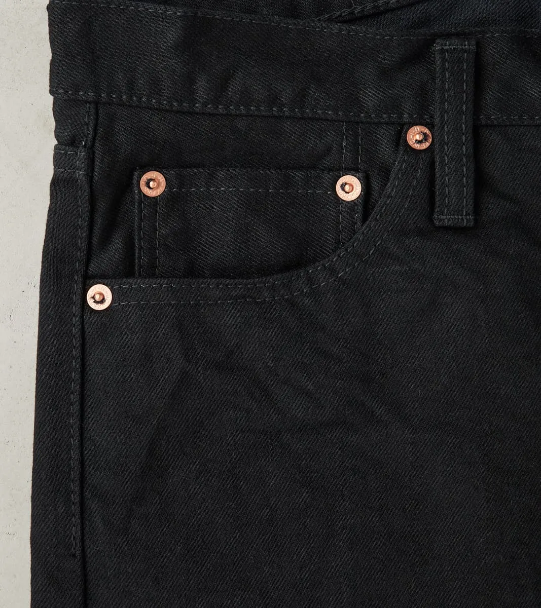 888S-142BB - High Rise Tapered - 14oz Black x Black