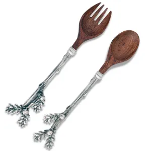 Acorn & Oak Leaf Salad Server Set