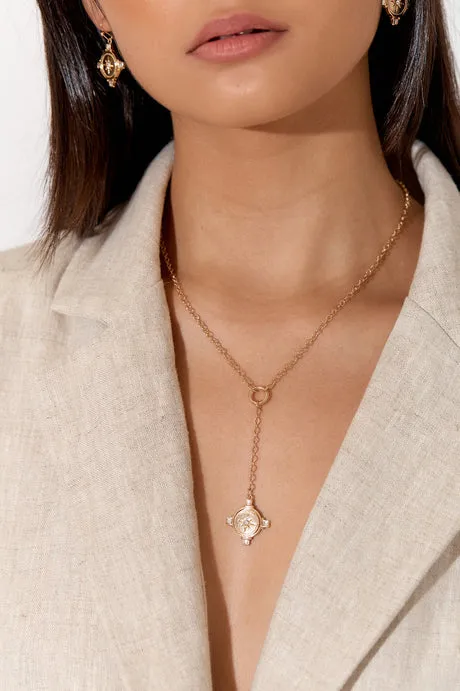 Adorne Diamante Necklace Crystal Silver