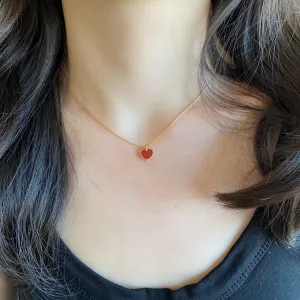 Advanced Red Agate Heart shaped Love Necklace bracelet ML2412241