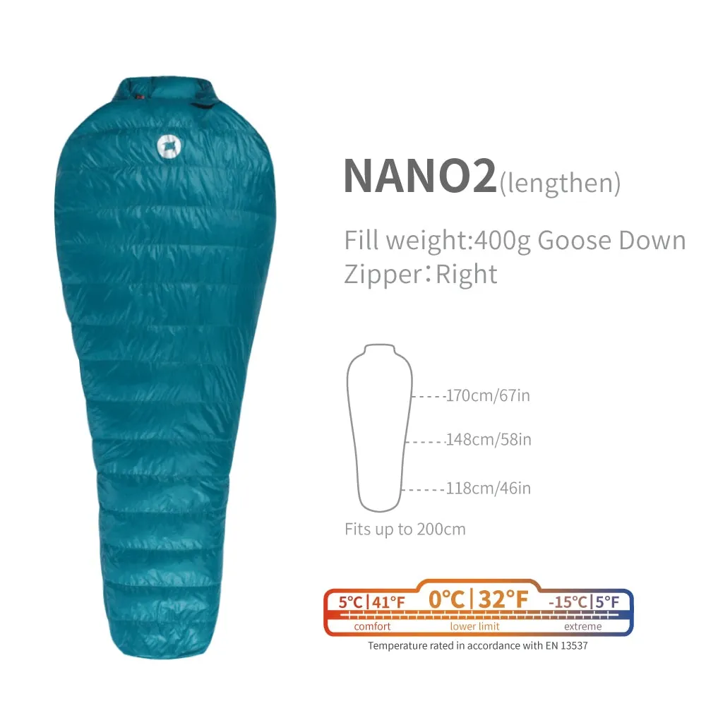 AEGISMAX Nano2 Upgrade 0 Degree 800FP Goose Down Sleeping Ultralight Bag