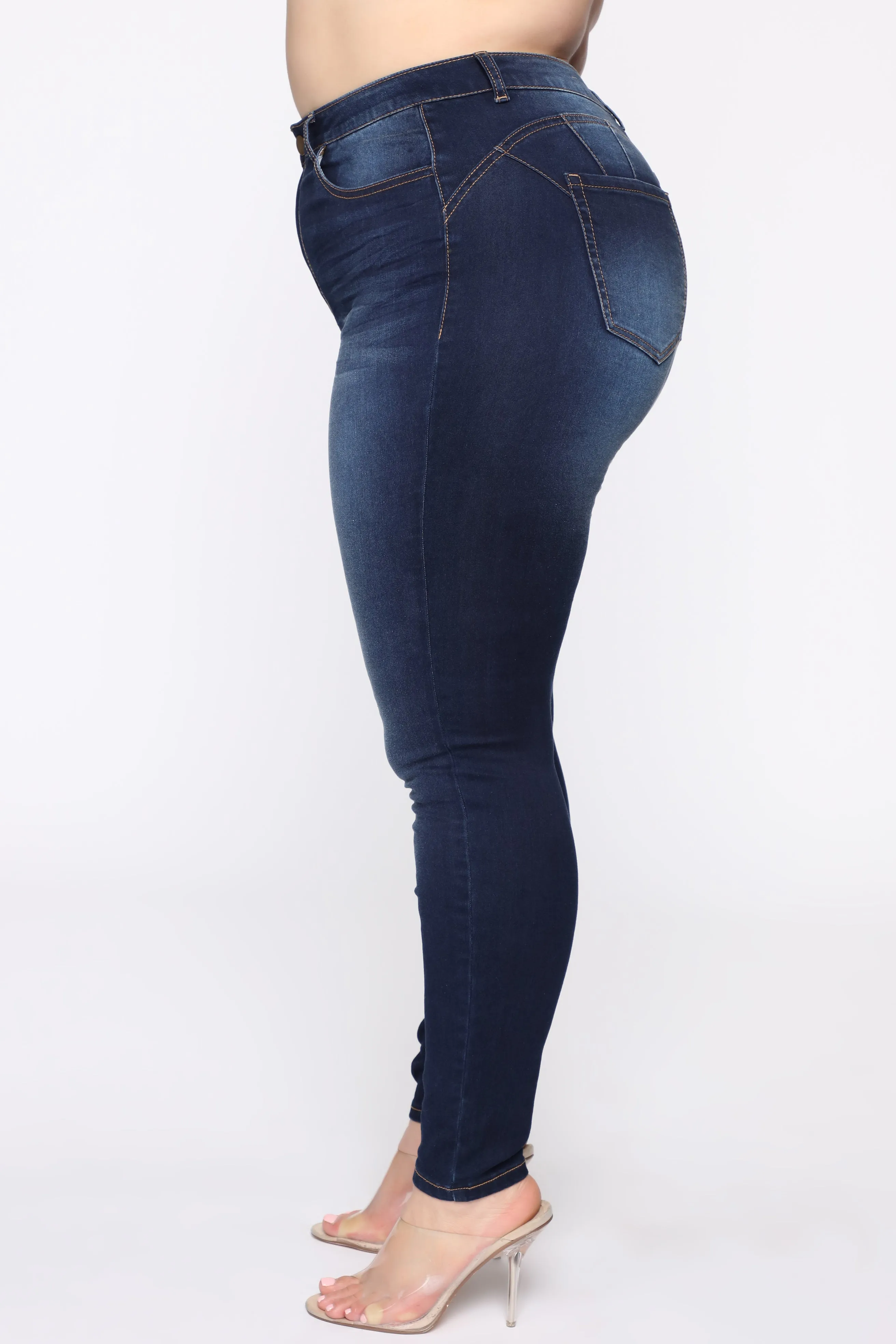 Alexa II High Rise Skinny Jeans - Dark Denim
