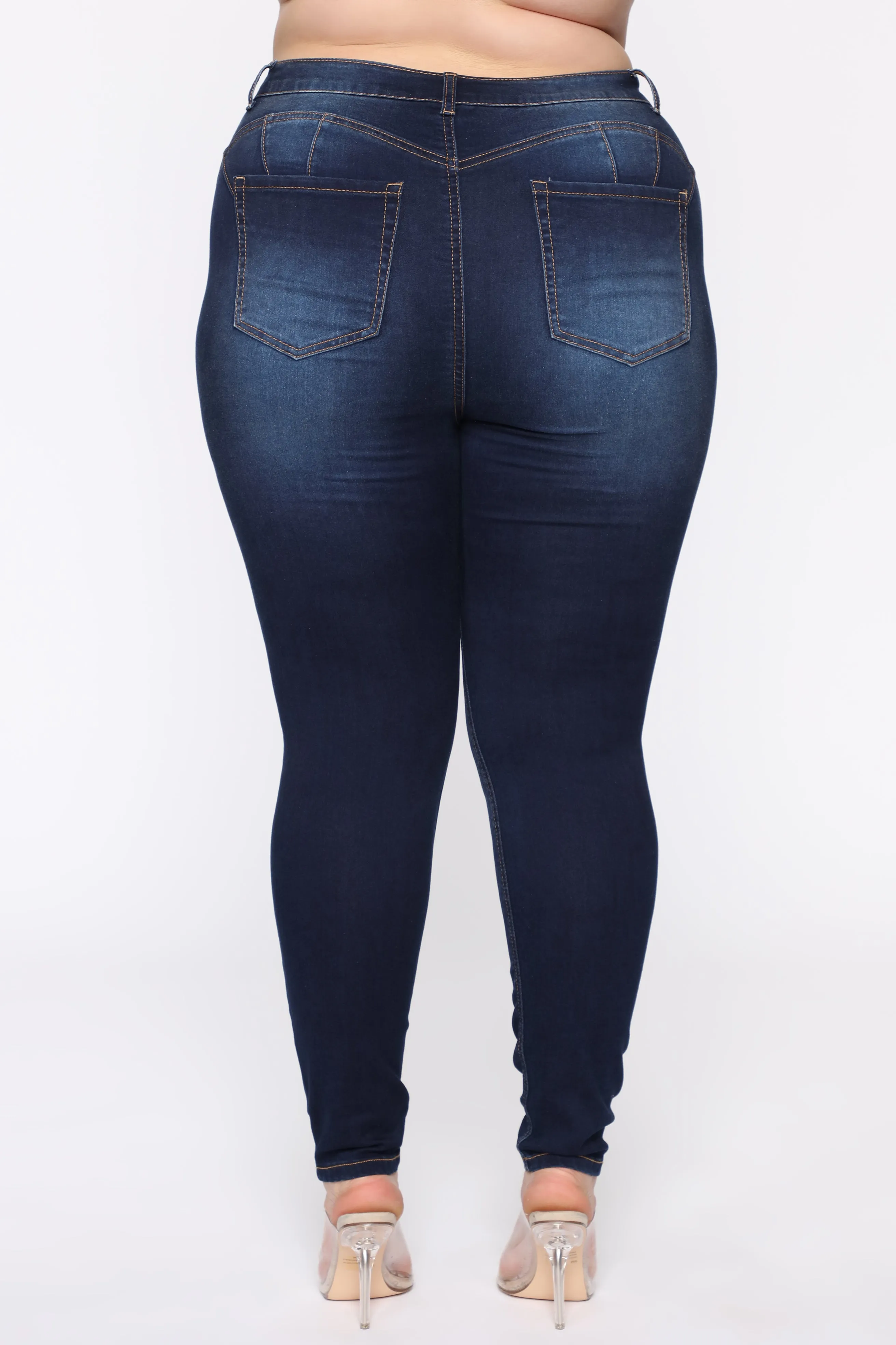 Alexa II High Rise Skinny Jeans - Dark Denim