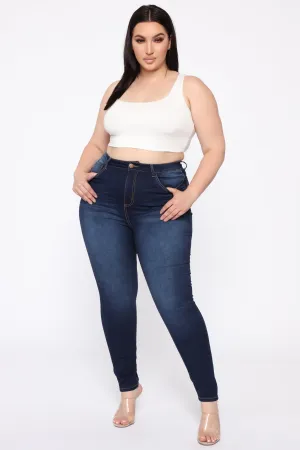 Alexa II High Rise Skinny Jeans - Dark Denim