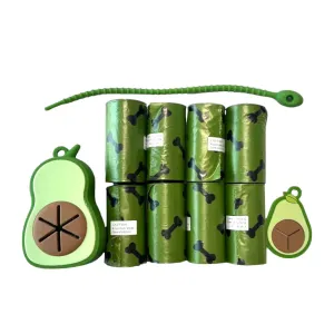 All In One Avocado Poop Bag Set