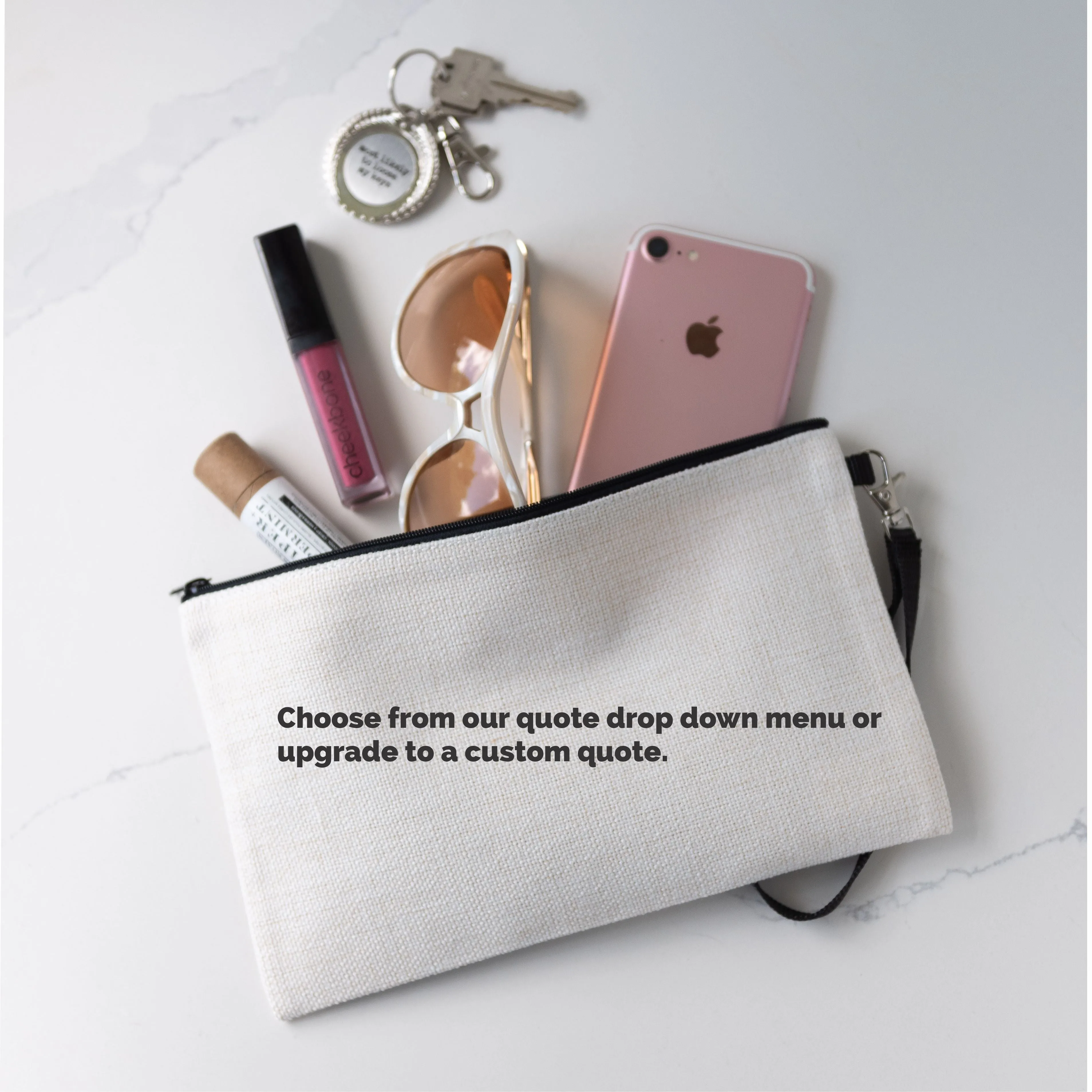 Amaris Zippered Linen blend Bag