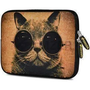 Amzer 7.75 Inch Neoprene iPad/Tablet Sleeve - Shocked Cat