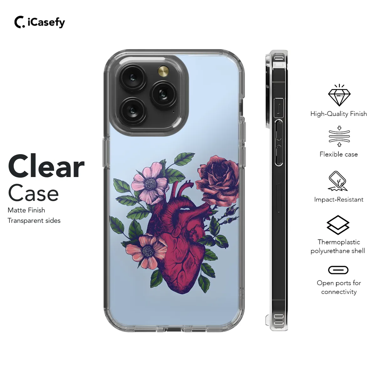 Anatomy Lovely Heart Flower Phone Case iPhone Samsung Pixel & More 242