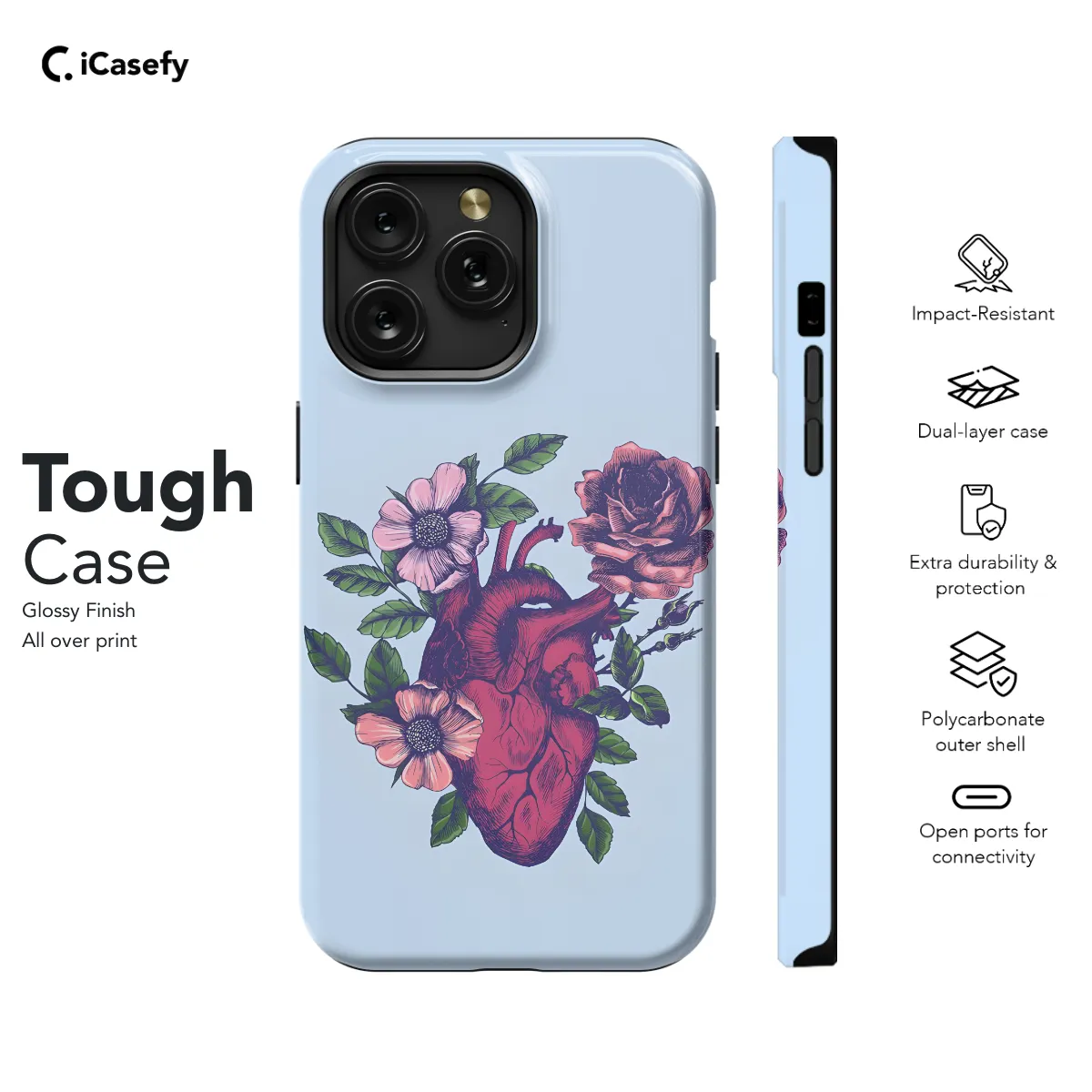 Anatomy Lovely Heart Flower Phone Case iPhone Samsung Pixel & More 242