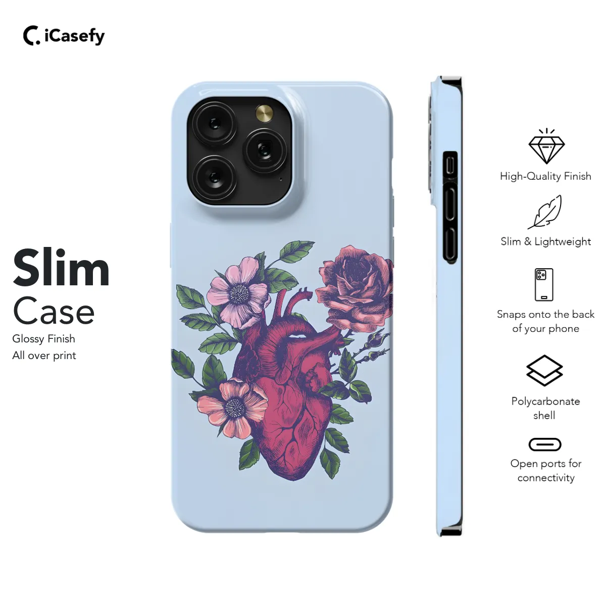 Anatomy Lovely Heart Flower Phone Case iPhone Samsung Pixel & More 242