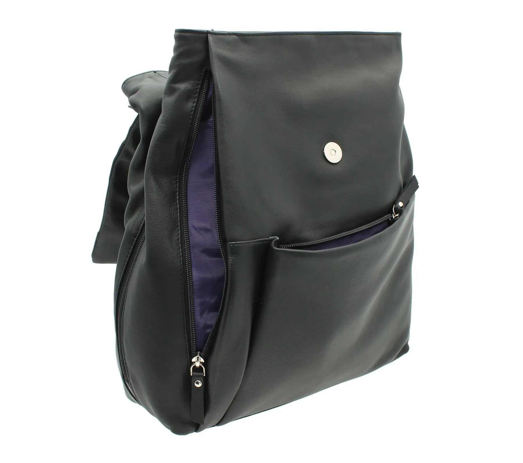 Ashlie Leather A4 Lightweight Leather Backpack With Grab Handle AC8201