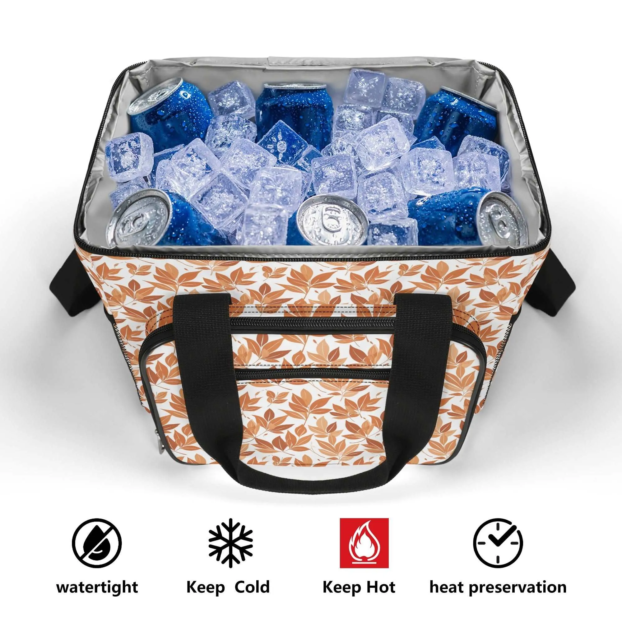 Autumn Leaves Insulated Leakproof Cooler Bag Lunch Box