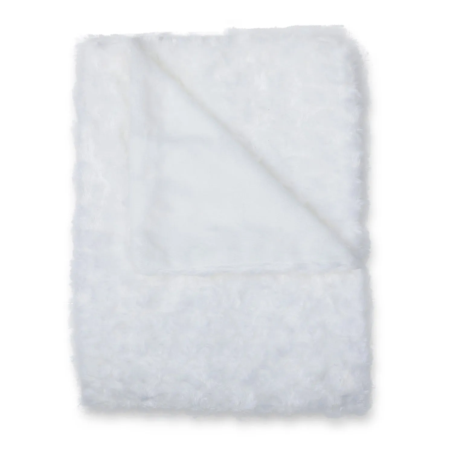 Baby Moo Swirl Fur Luxurious Blanket - White