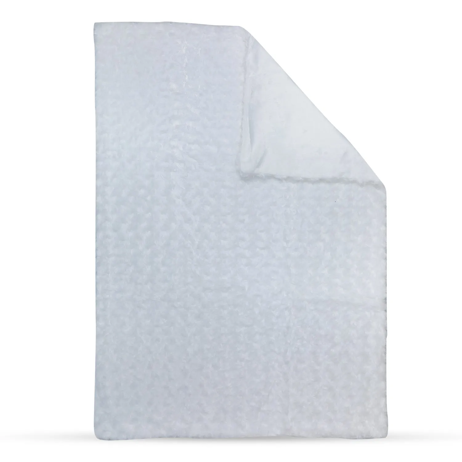 Baby Moo Swirl Fur Luxurious Blanket - White