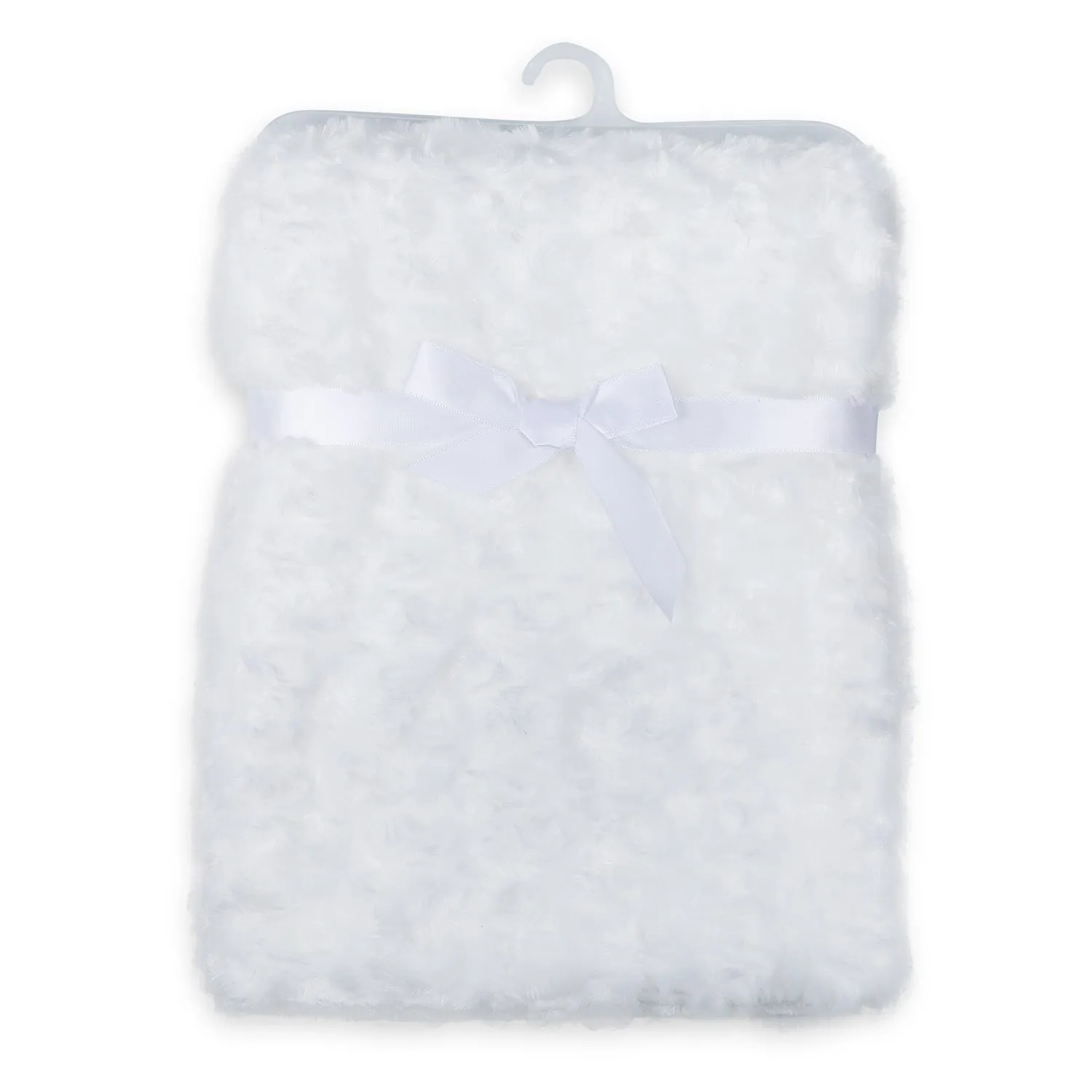 Baby Moo Swirl Fur Luxurious Blanket - White