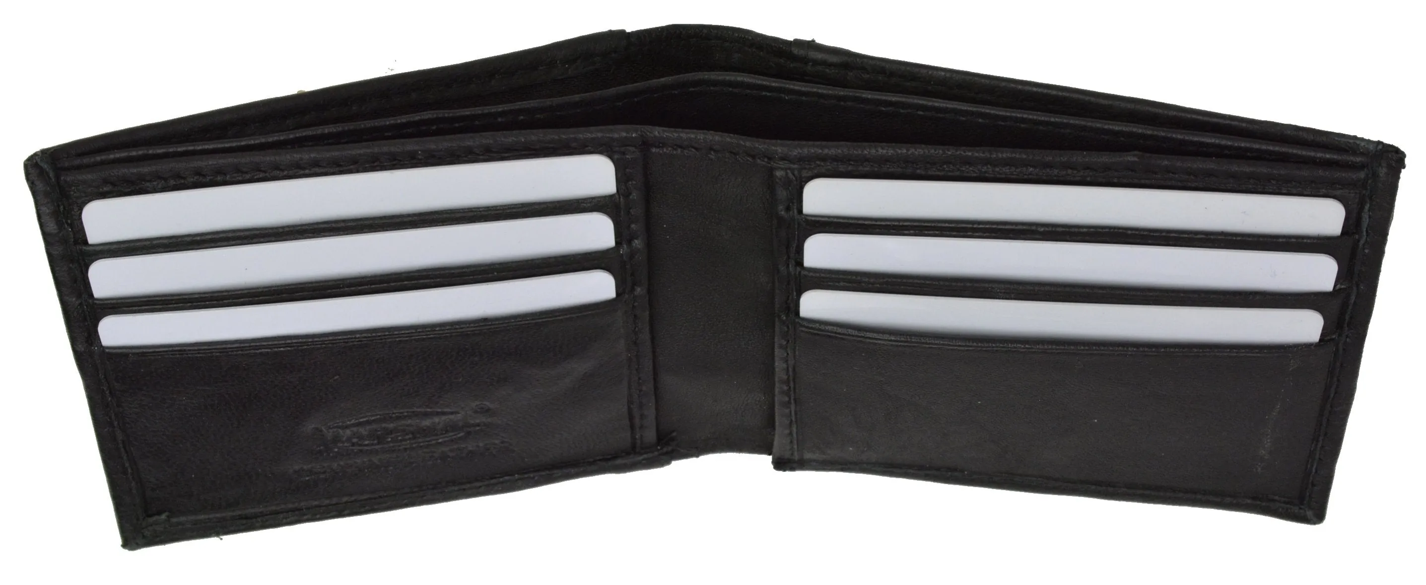 Bifold Men's Premium Leather Credit Card Holder Wallet with Outside ID P1358