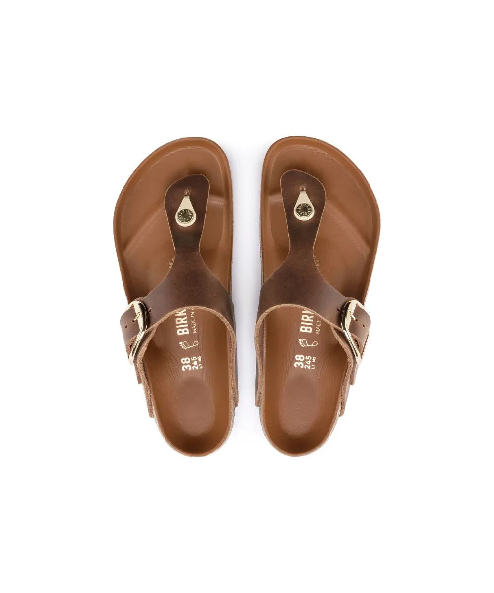 BIRKENSTOCK GIZEH BIG BUCKLE REGULAR FIT IN COGNAC