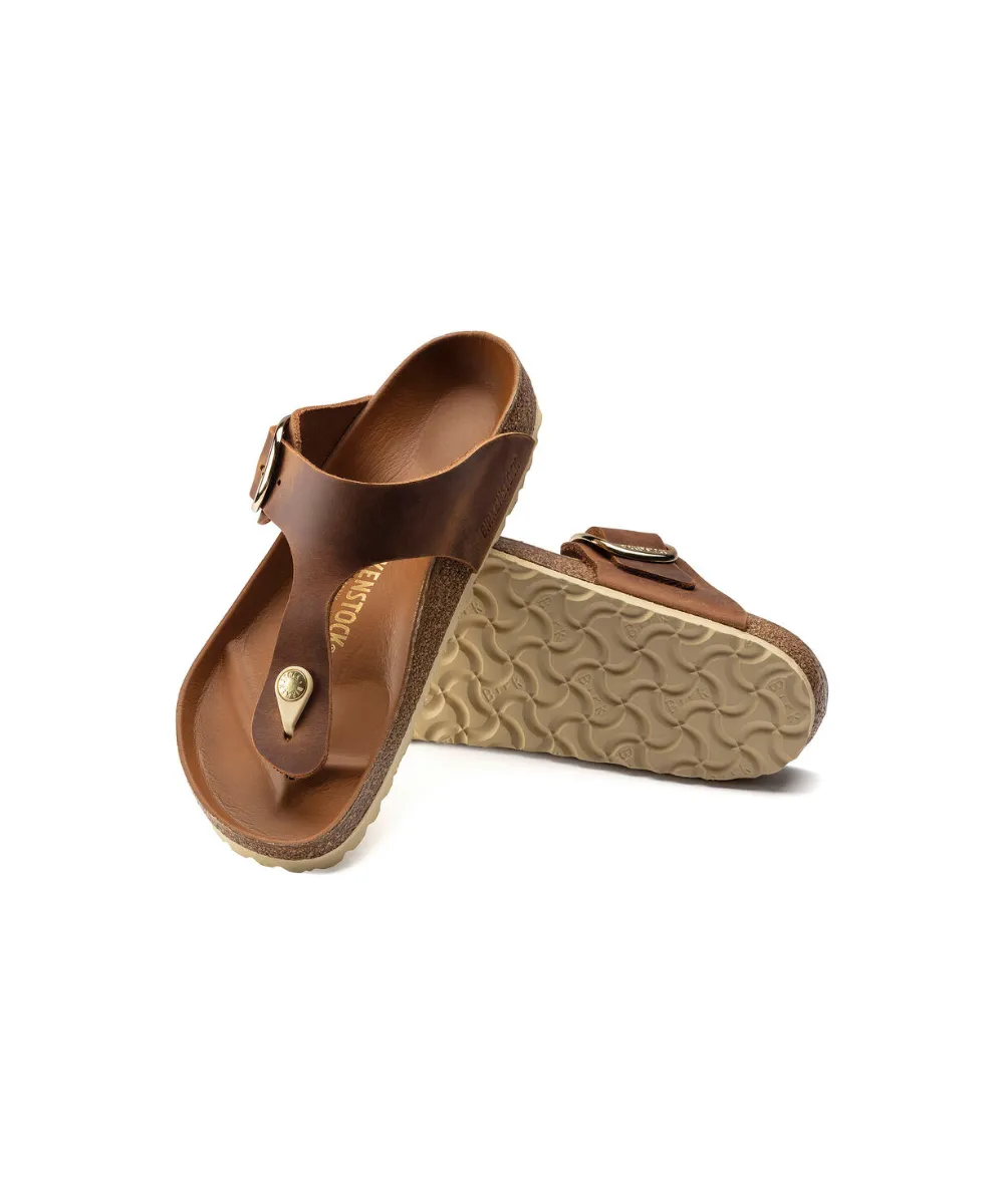 BIRKENSTOCK GIZEH BIG BUCKLE REGULAR FIT IN COGNAC