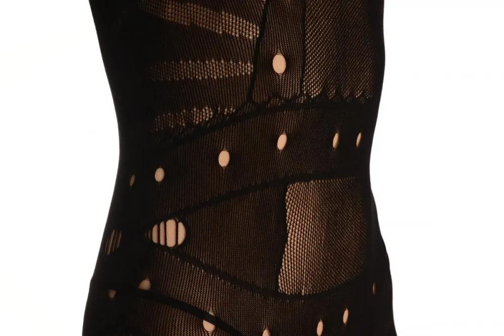 Black Space Warrior Luxurious Bodystocking