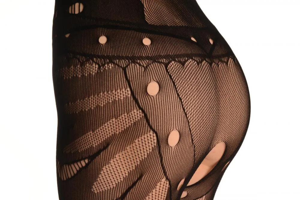 Black Space Warrior Luxurious Bodystocking