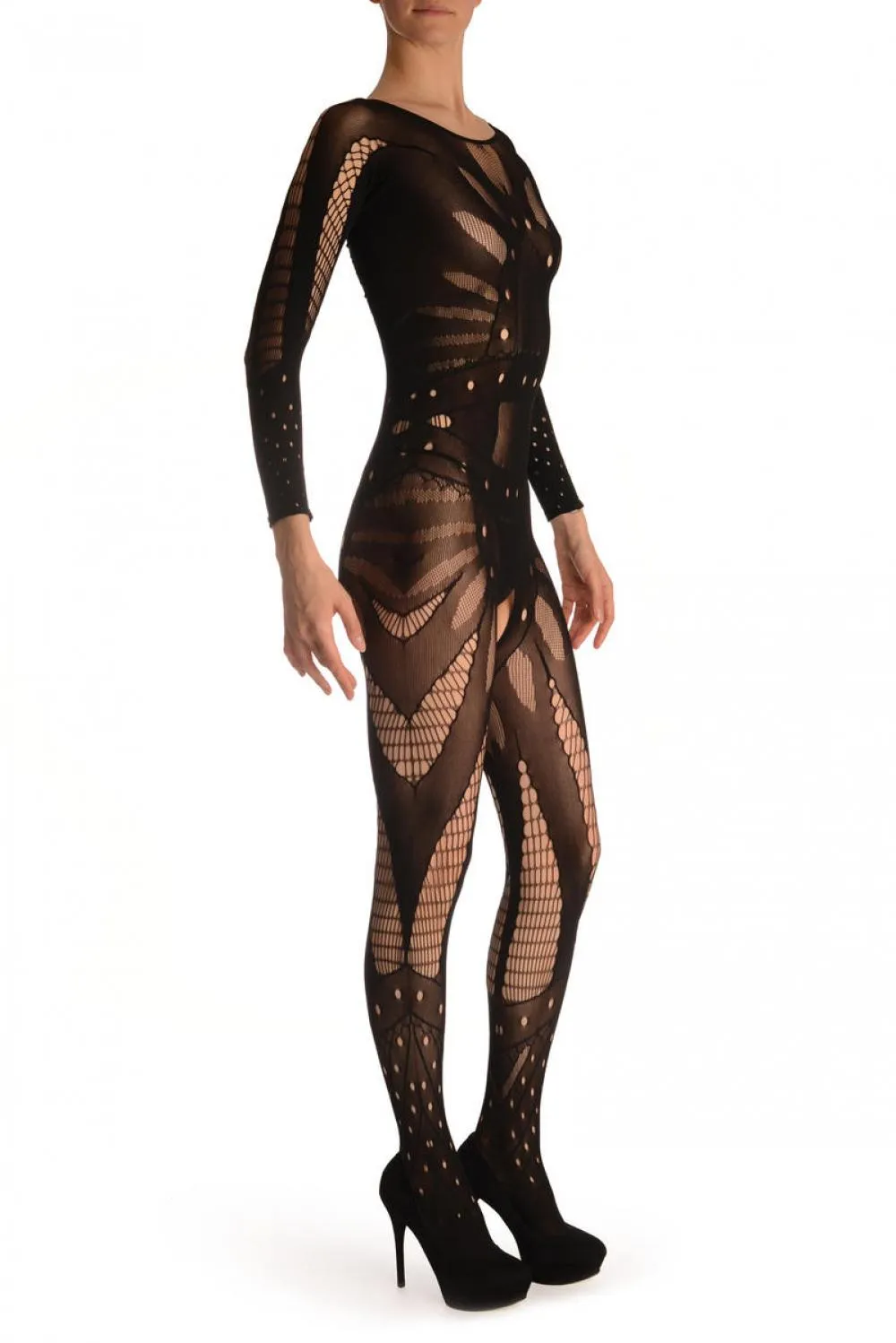 Black Space Warrior Luxurious Bodystocking