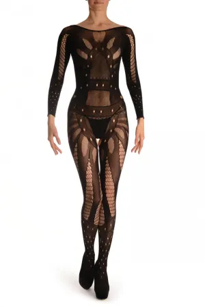 Black Space Warrior Luxurious Bodystocking
