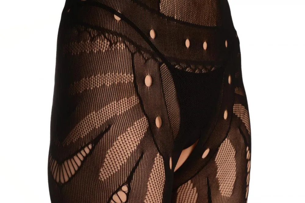 Black Space Warrior Luxurious Bodystocking