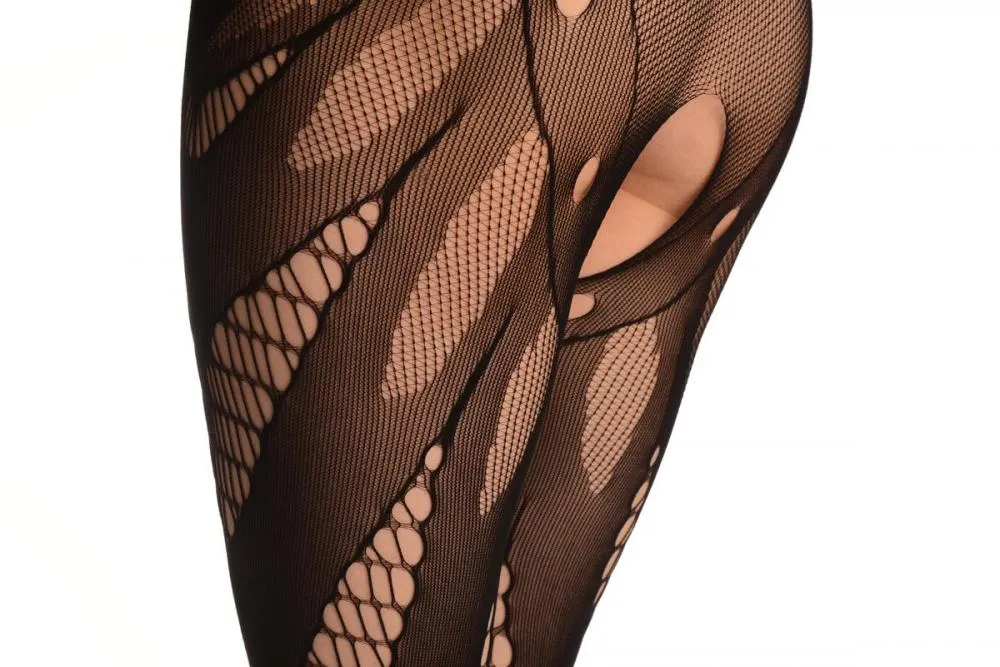 Black Space Warrior Luxurious Bodystocking