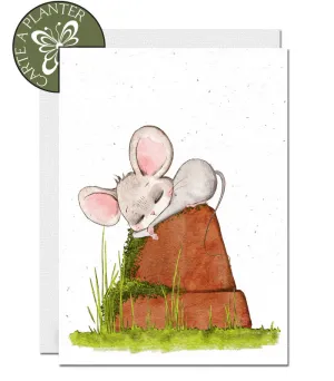Blank Plantable Card - Little Sleepy Mouse