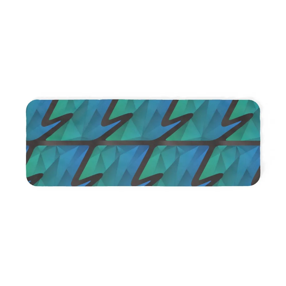 Blanket Scarf - Abstract Wave Blue/Green