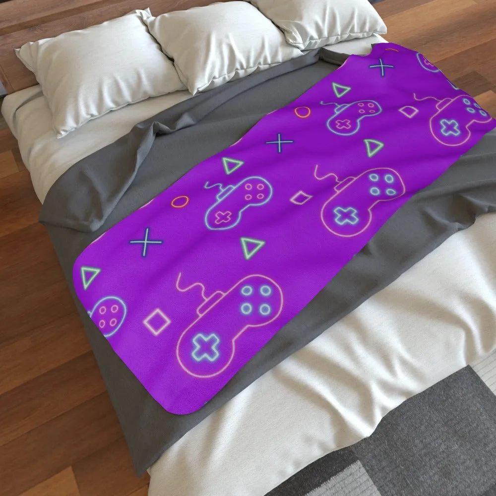 Blanket Scarf - Gaming Neon Purple