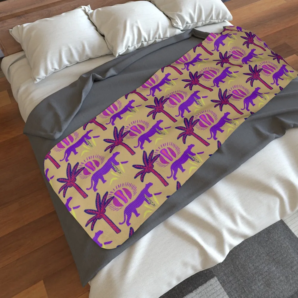 Blanket Scarf - Purple Panther