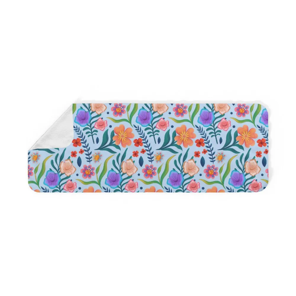 Blanket Scarf - Very Floral Blue