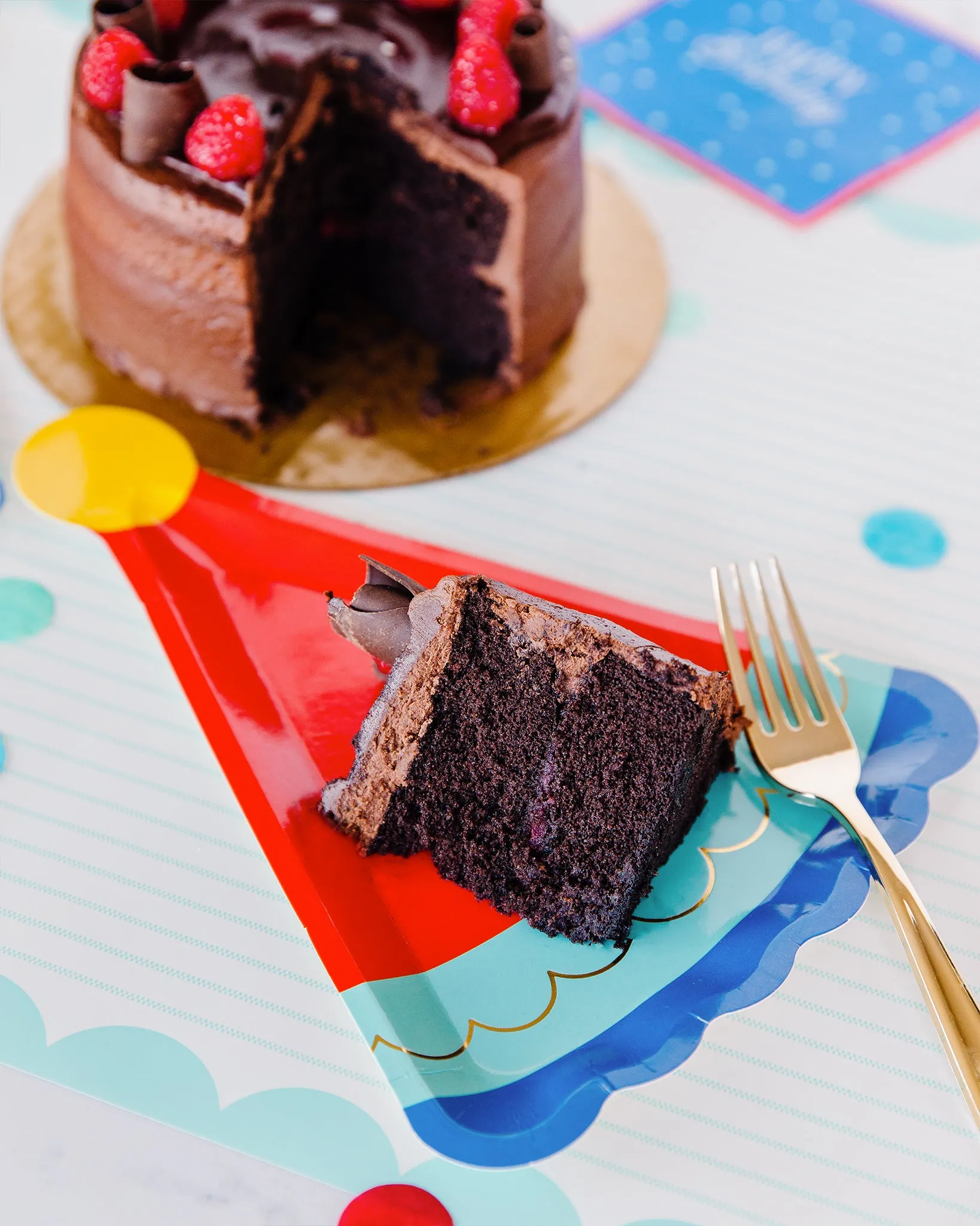 Blue Birthday Hat Shaped Plate
