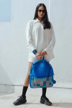 Blue Godhadi Patchwork Silk Bag