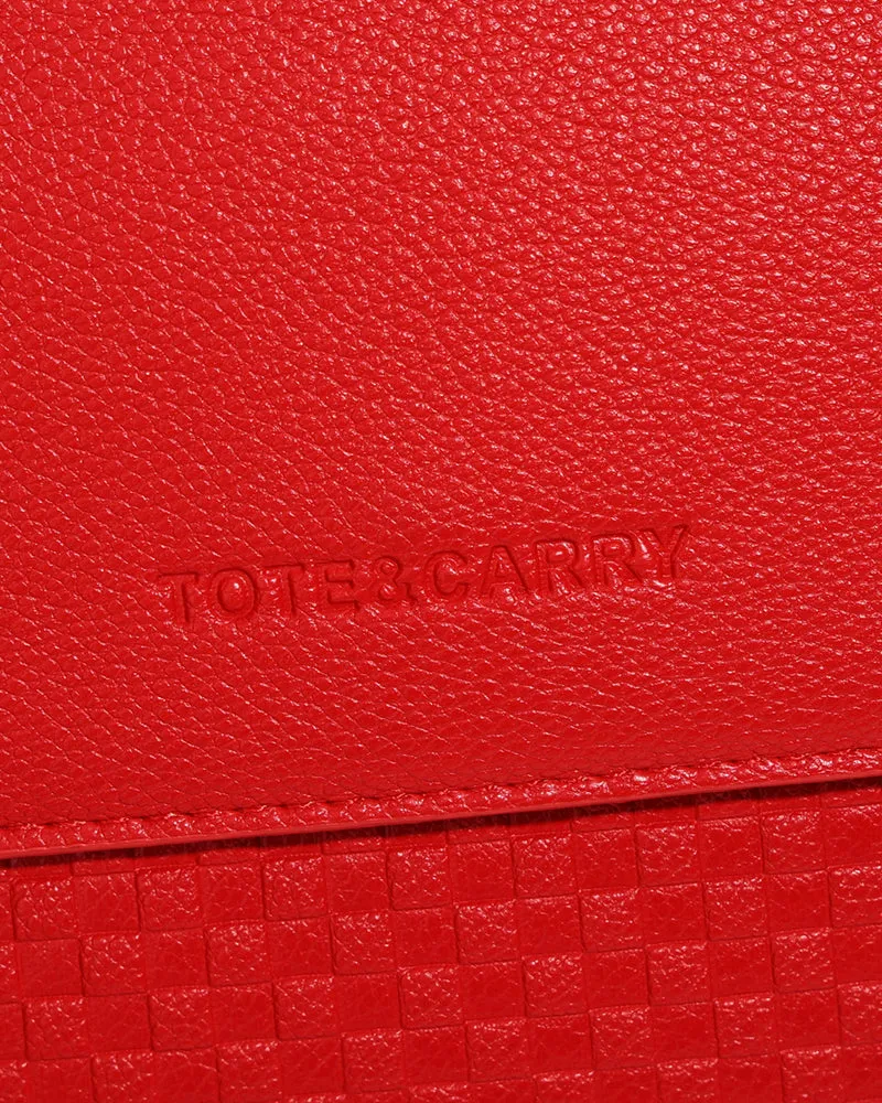 Bodega Crossbody Messenger Bag in Red