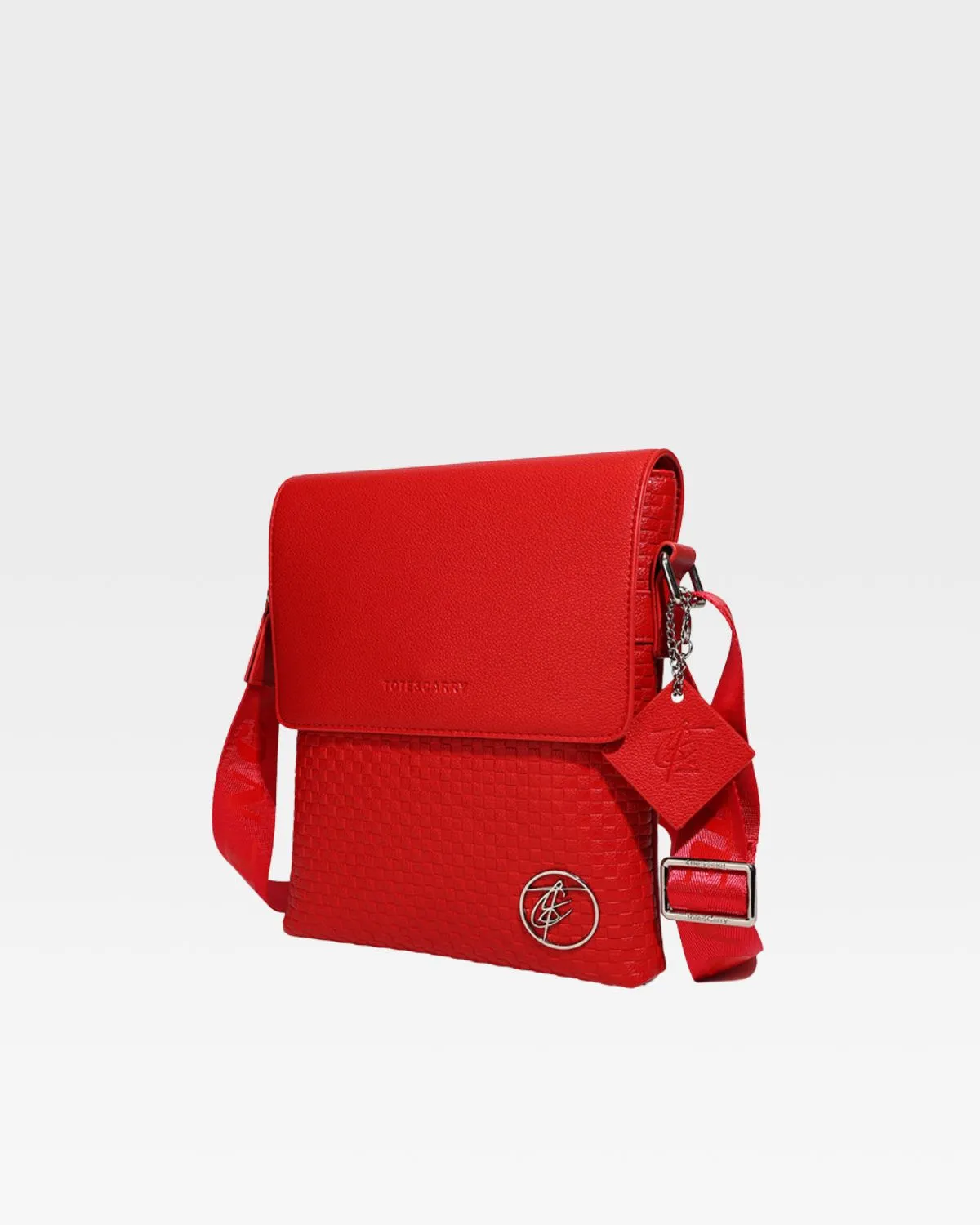 Bodega Crossbody Messenger Bag in Red
